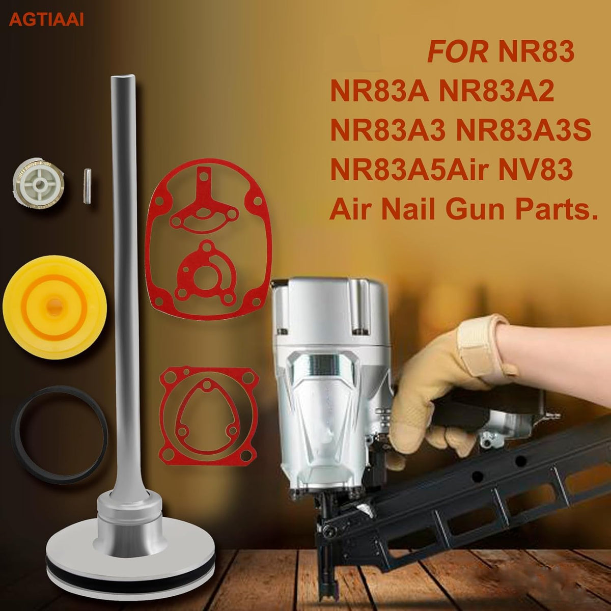 877-323 for Air Nailer Gun Rebuild Kit Tools Parts Gasket Kit Bumper for NR83A NR83 NR83A2(S) NR83A5 DBM83-04 Parts 877-317 885-915 for Framing Nailer Guns Pneumatic Tools