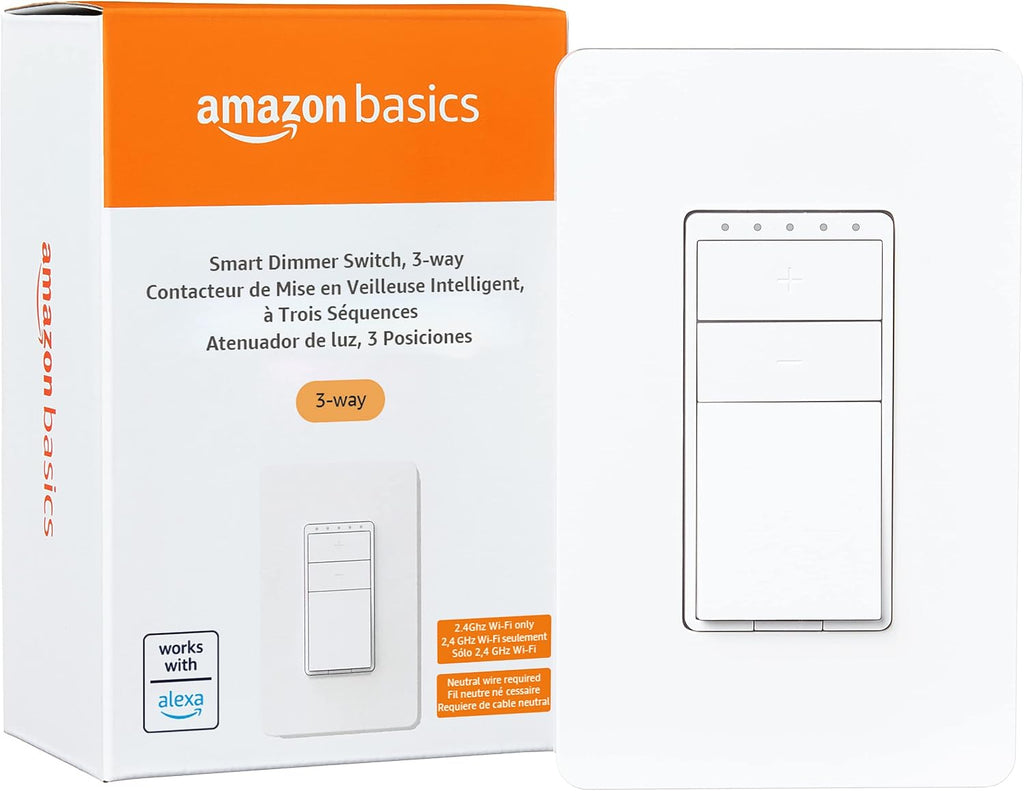 Smart Dimmer Switch, 3-Way, Works with Alexa Only