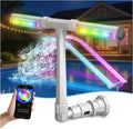 Pool Fountain with Light, 16-Color 12-Modes, Dual Spray Water Fountains for Above Ground & In-ground Pools, APP