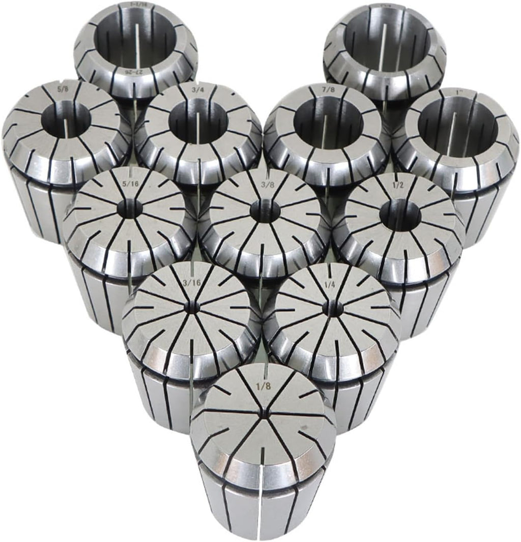 marddpair 12Pcs ER40 Spring Collet Set 1/8-1-1/8 Inch Carbon Steel