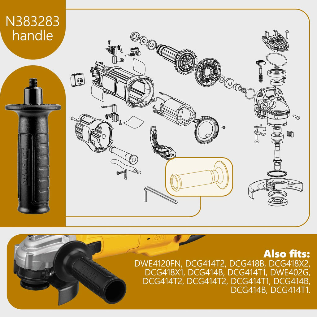GULUANT Replacement N383283 Side Handle for Dewalt DWE402