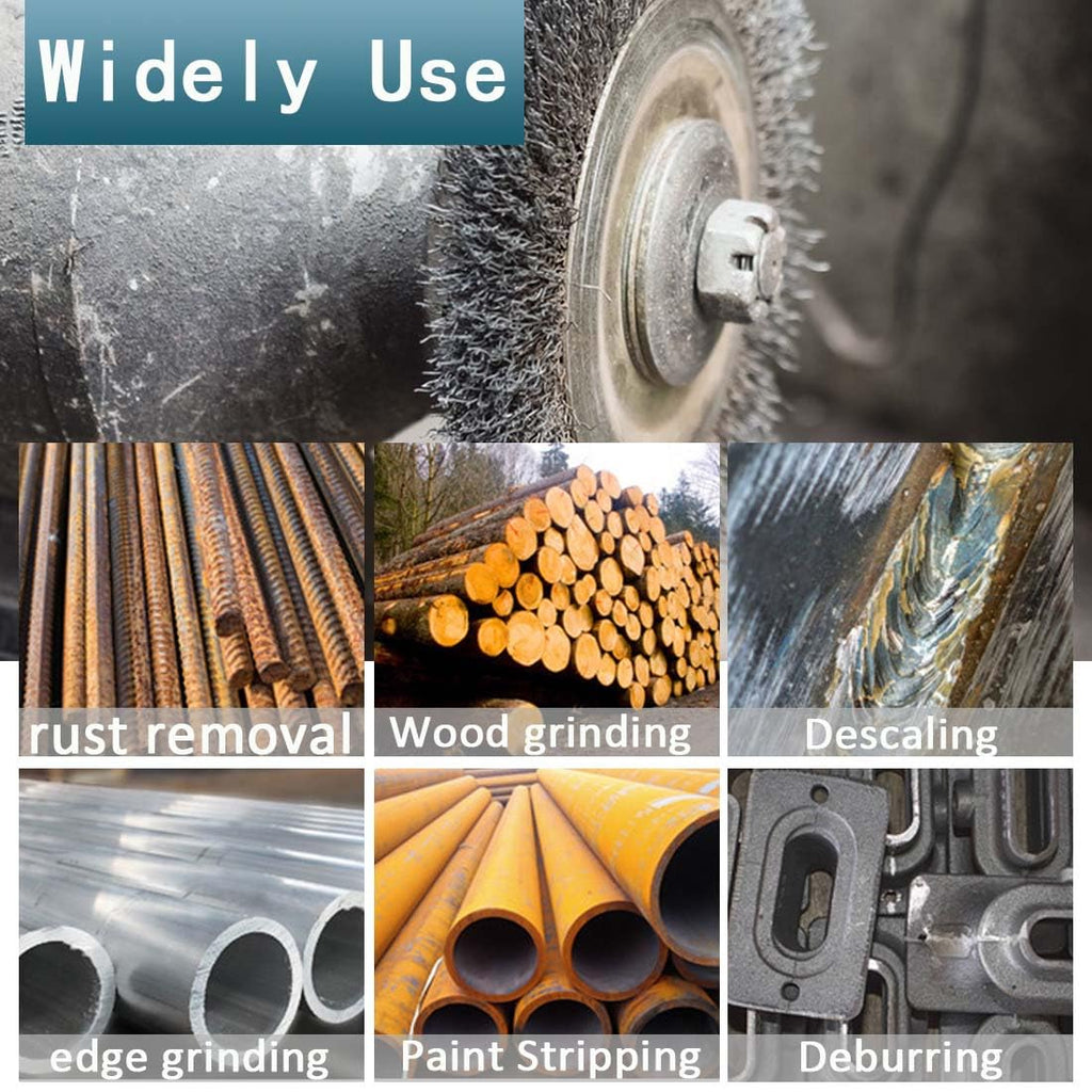 6 Inch Wire Wheel Brush for Bench Grinder,Rust Removal,Corrosion