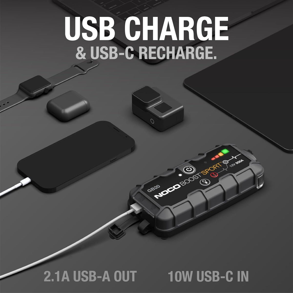 Boost GB20 500A UltraSafe Jump Starter, 12V Lithium Battery Booster
