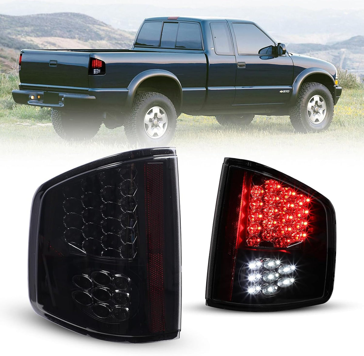 LED Tail Lights for 1994-2004 Chevy S10/ 1994-2004 GMC Sonoma