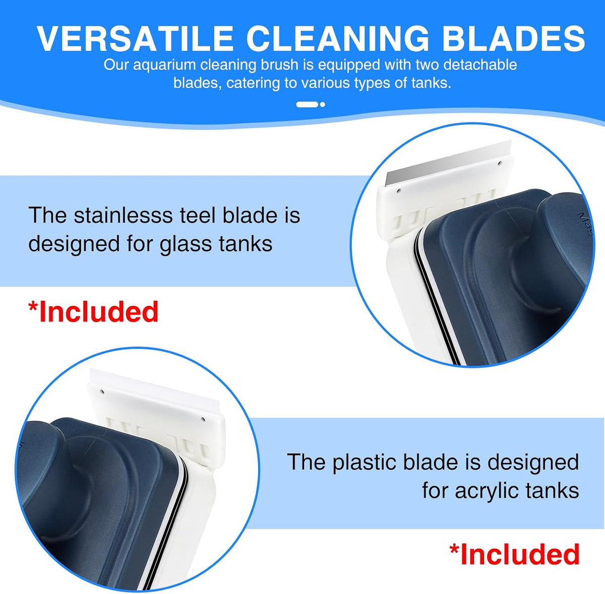 Aquarium Magnetic Glass Cleaner, Fish Tank Algae Cleaning Tool