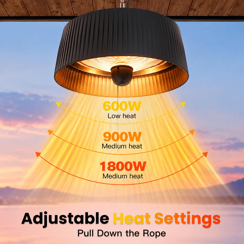 1800W Outdoor Patio Heater,Hanging Patio Heaters for outdoor use