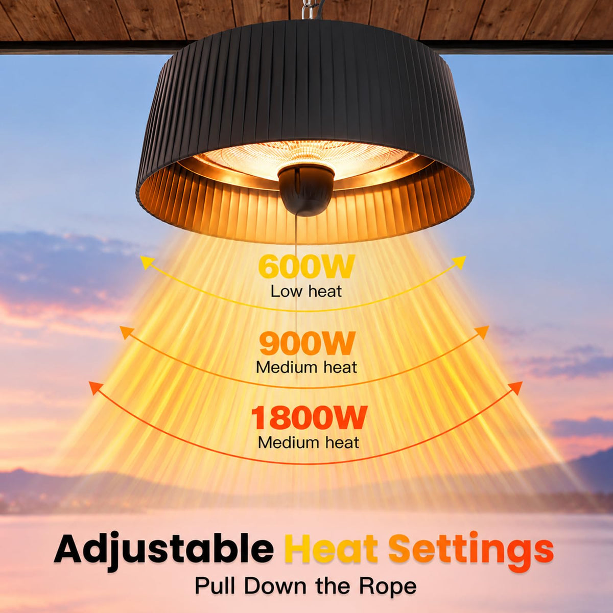 1800W Outdoor Patio Heater,Hanging Patio Heaters for outdoor use