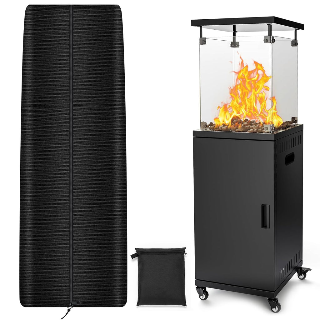 Square Tower Patio Heater Covers, Heavy-duty and Weather-resistant Oxford Fabric, Waterproof, Dust-proof, Snow-proof