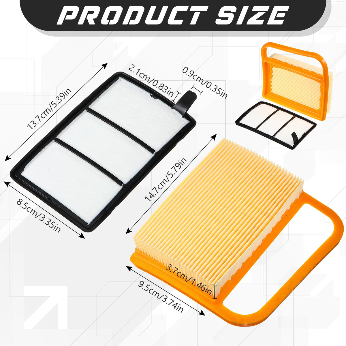 Briwooody Air Filter with Pre Cleaner Compatible with TS410 TS420, 5 Pack