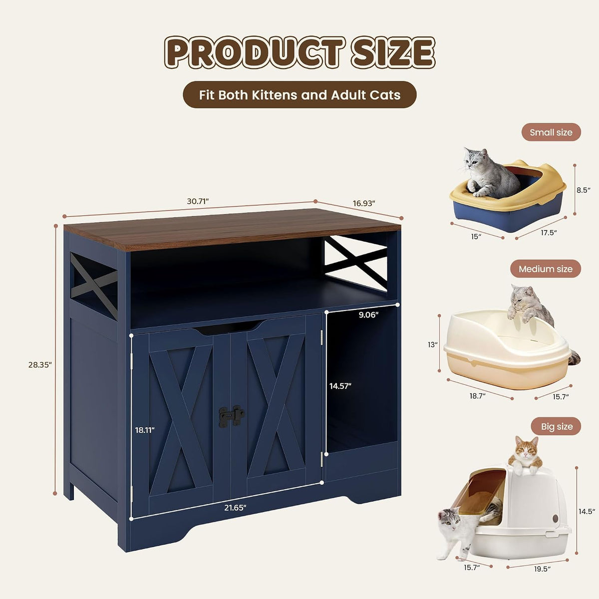 Cat Litter Box Enclosure Tall Hidden Litter Box Furniture