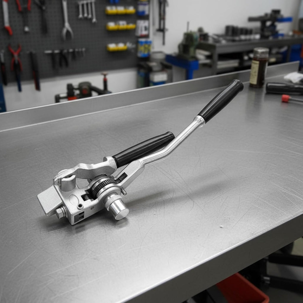 Manual Ratchet Fastener Heavy Duty Strapping Tool Tensioner Cutter Bander with Built in Cutting Mechanism for