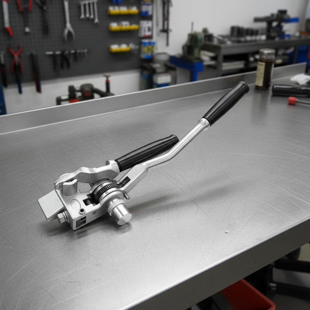 Manual Ratchet Fastener Heavy Duty Strapping Tool Tensioner Cutter Bander with Built in Cutting Mechanism for