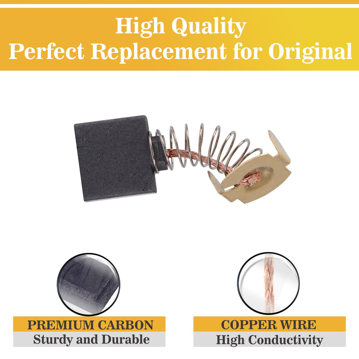 10Pack Carbon Brush Replacement Fit for Makita CB204 191953‑5 Angle Grinder