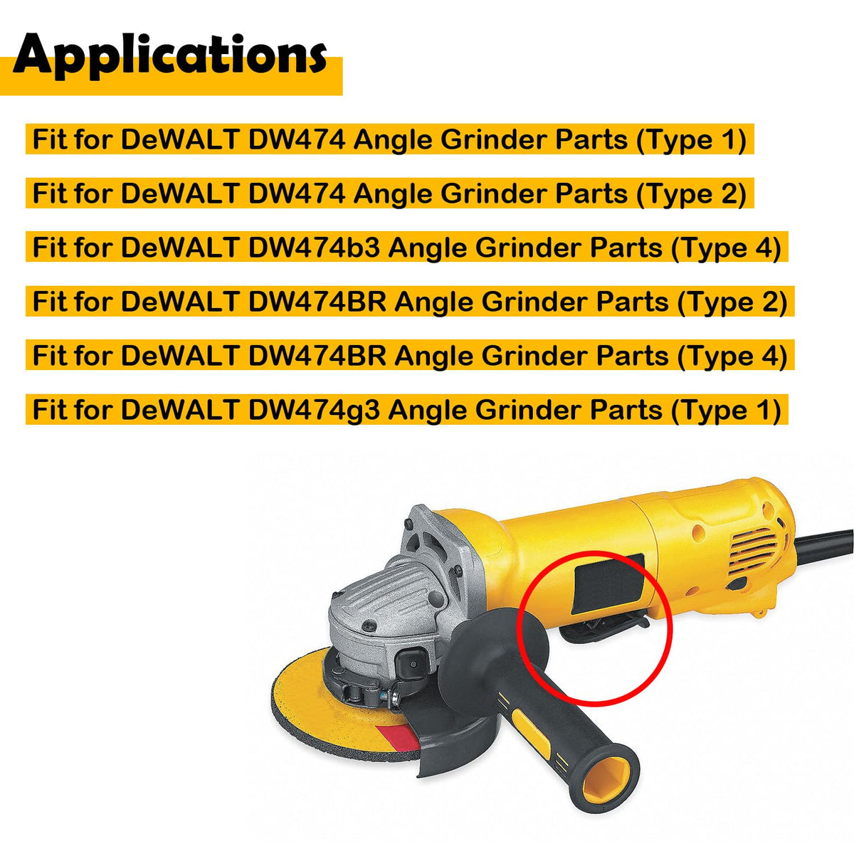 Etersec 949825-07 Trigger Switch Compatible with DeWalt Angle Grinder DW474 DW846 DW850 DW852 DW882