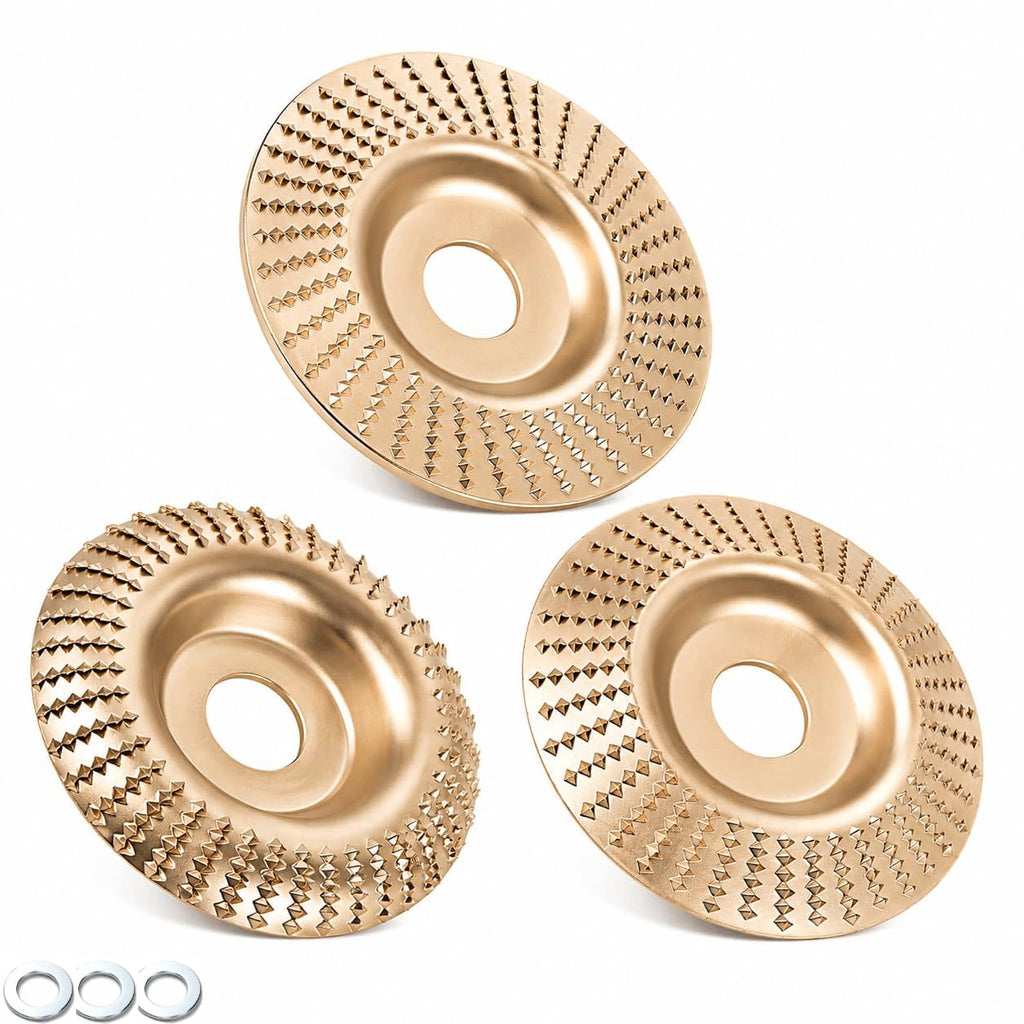 3pcs Wood Sanding Disc for Angle Grinder, Tungsten Carbide Grinding Discs