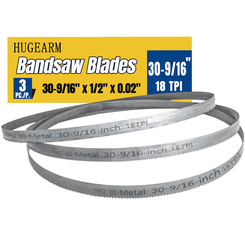 Portable Band Saw Blades for Milwaukee M12 Fuel Bandsaw, 30-9/16" x 1/2" x 0.02", Bandsaw Blades for Metal Cutting, 18 TPI, Bi-Metal M42, 3 Pack