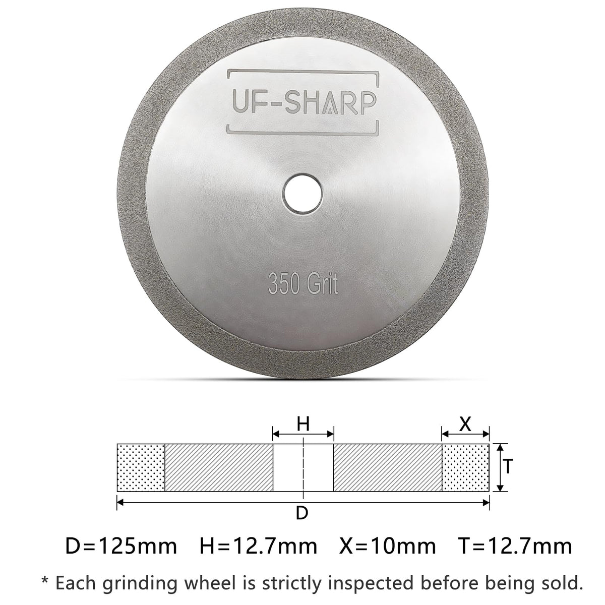 UF-SHARP CBN Grinding Wheel for Twice as Sharp, 350 Grit