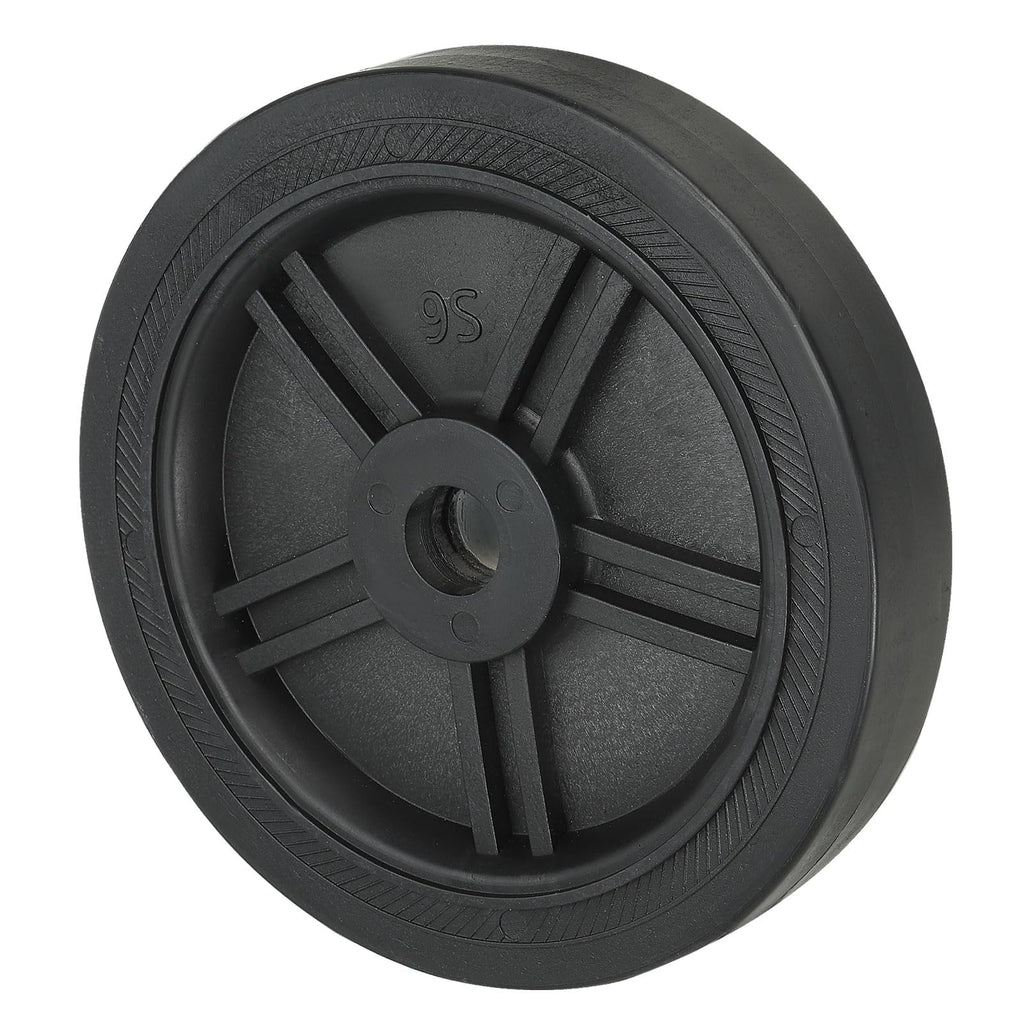 PATIKIL 6" Air Compressor Wheels, Universal Air Compressor Wheel Replacement Part Air Compressor Replacement Wheels with 0.7" Dia Hole for Easy Mobility, Black