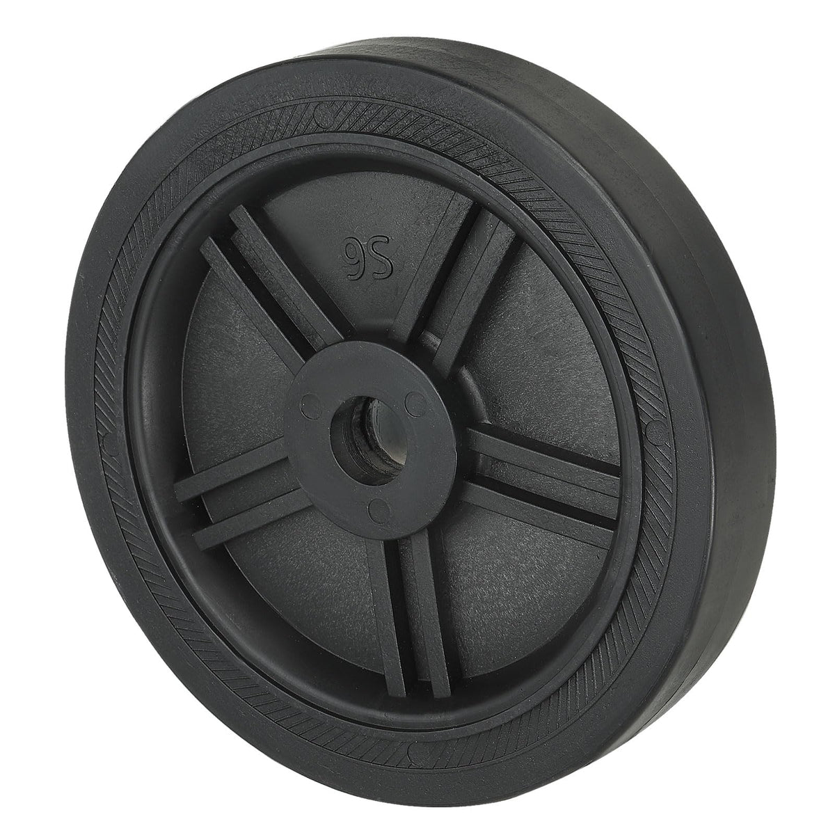 PATIKIL 6" Air Compressor Wheels, Universal Air Compressor Wheel Replacement Part Air Compressor Replacement Wheels with 0.7" Dia Hole for Easy Mobility, Black