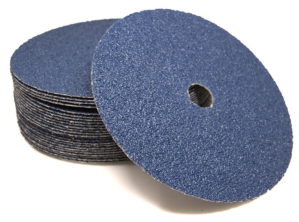 Benchmark Abrasives 7" Resin Fiber Sanding Discs, 24 Grit, 25-Count