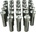 R8 Collet Set - 23 Piece Set - Sizes 1/16" to 3/4" by 32nds - Made of High-grade Tool Steel - 7/16"-20 Drawbar Thread, LittleMachineShop.com (2872)