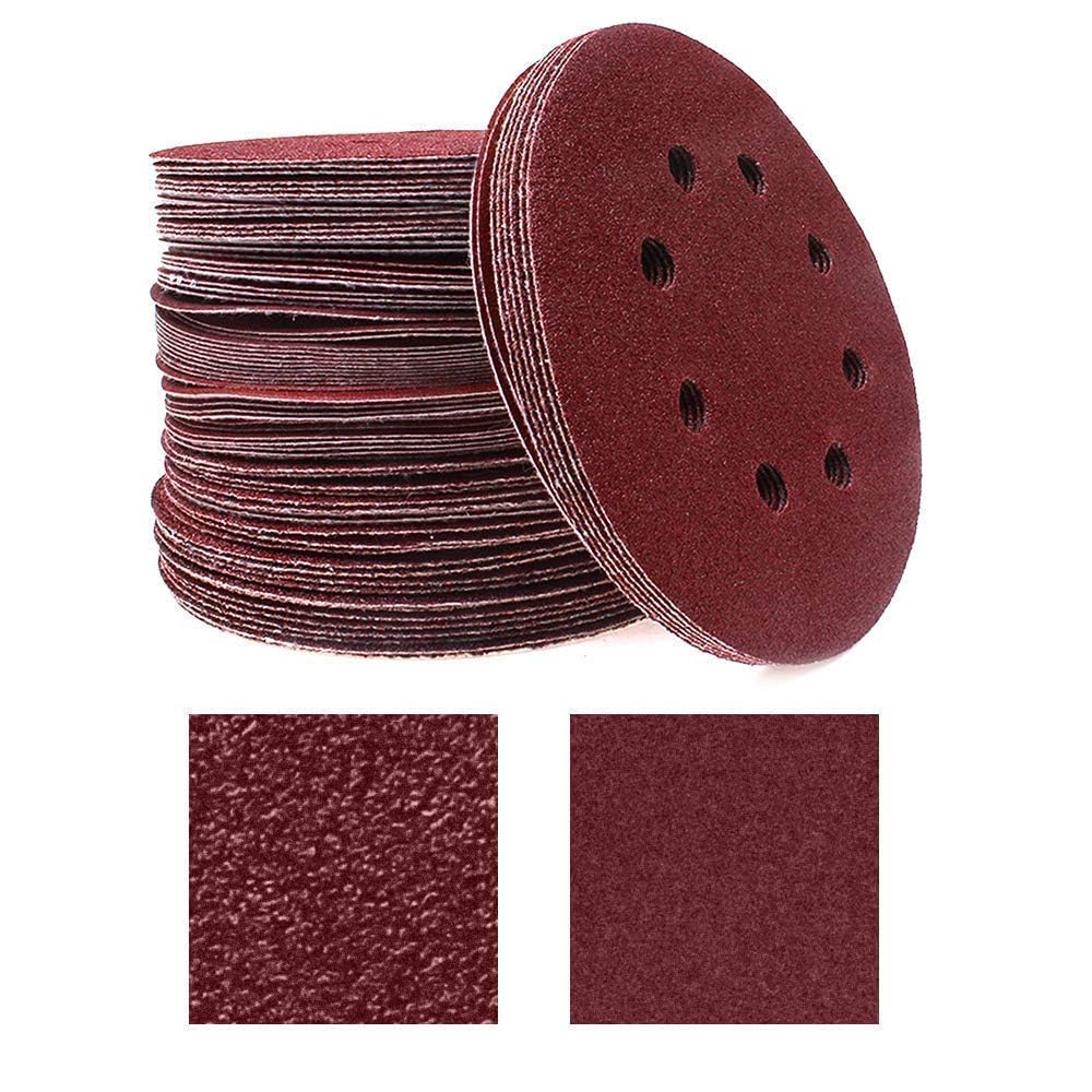 AUTOTOOLHOME Drill Sanding Attachment, 80PCS 5 Inch Sanding Discs for Drill