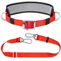 climbing Safety Belt with Padded Waist Pad and Adjustable Lanyard
