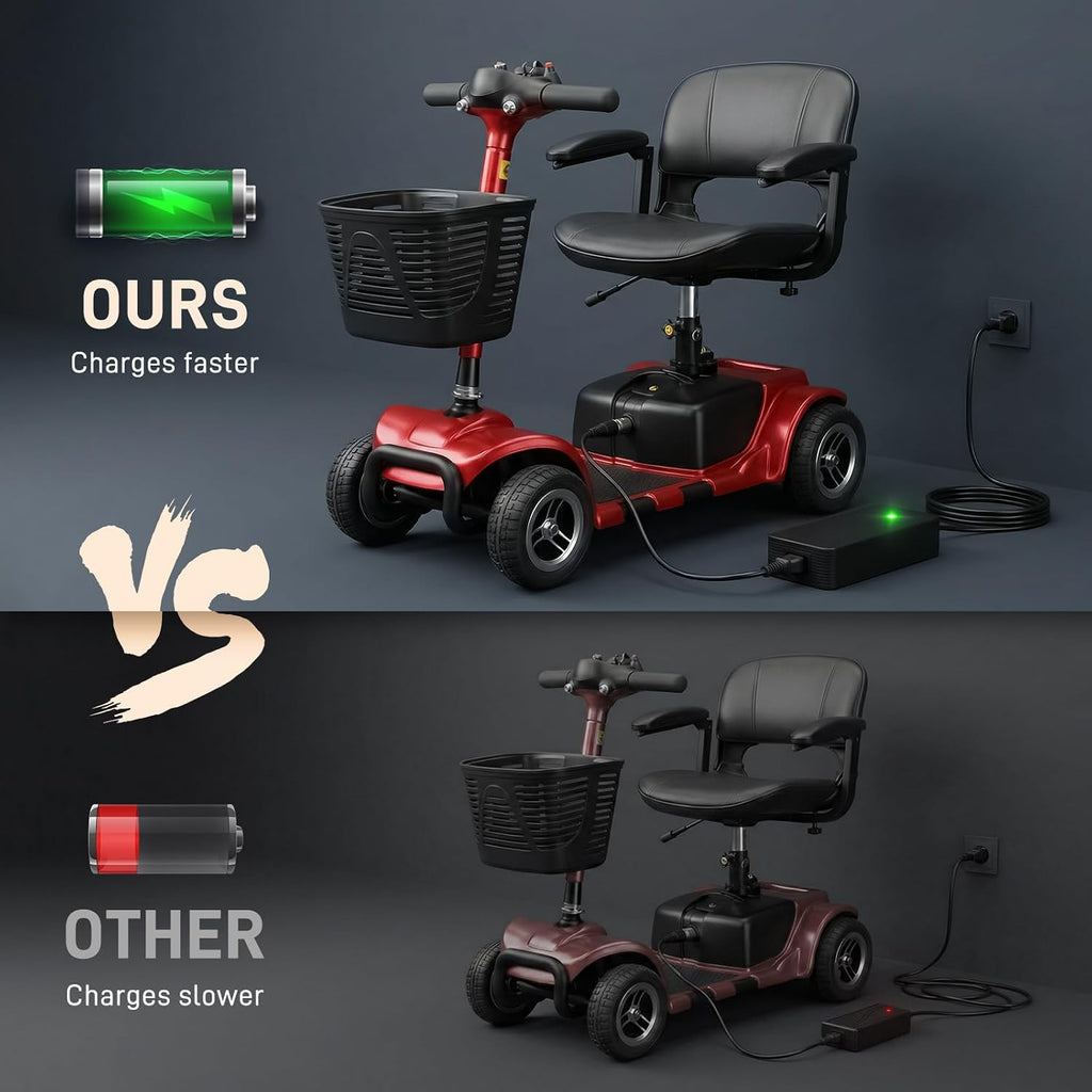 Battery Charger for Vive 3 Wheel 4 Wheel Mobility Scooter