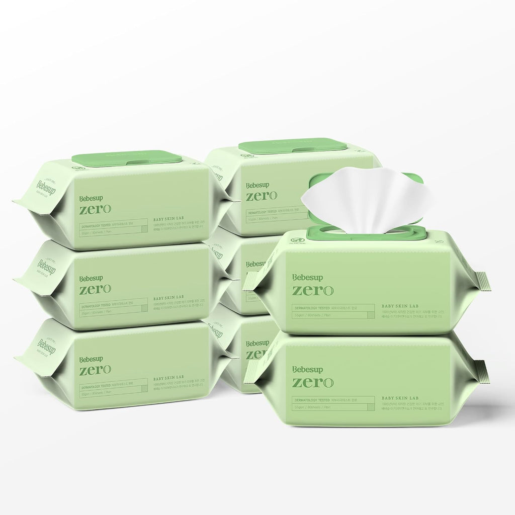 Korea’s #1 Zero Harsh Chemicals Baby Wipes- Water Based Hypoallergenic Unscented Extra-Thick Organic baby wipes for