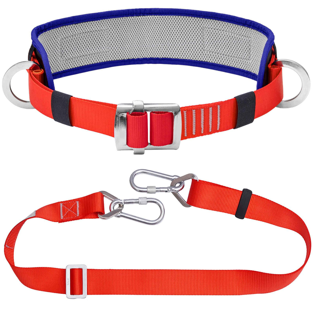 Safety Belt with Padded Waist Pad and Adjustable Lanyard