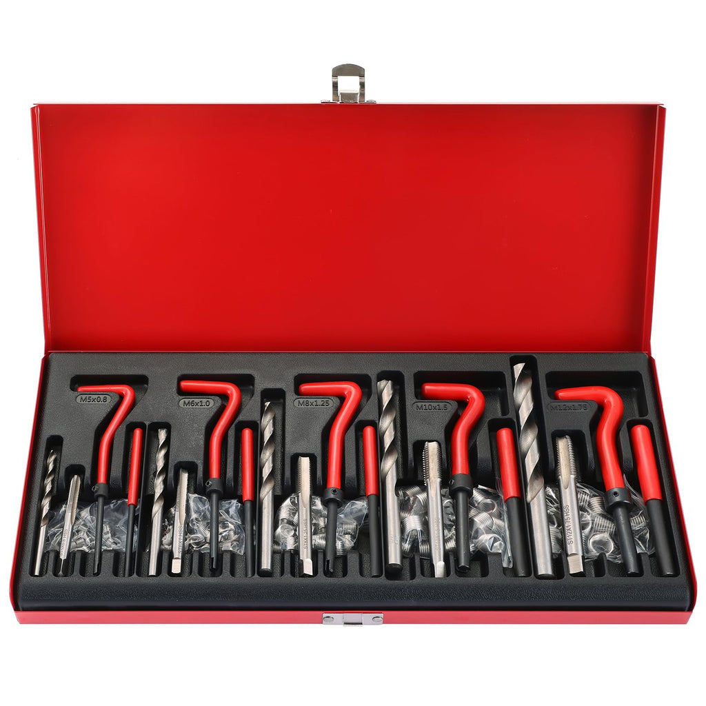 weyleity 131-Piece Metric Helicoil Thread Repair Kit