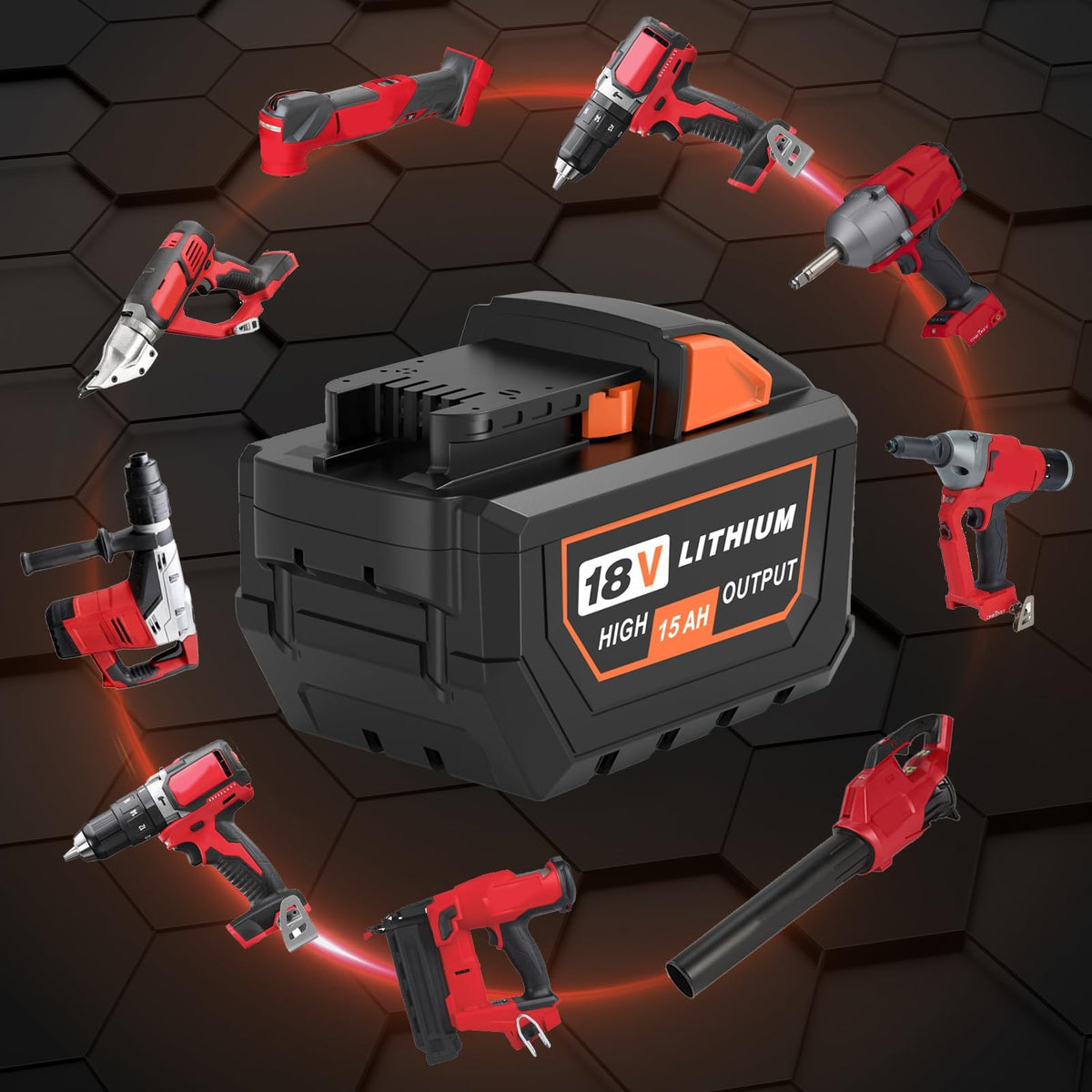 48-11-1852 15.0Ah Replacement for Milwaukee 18V Batteries(2Pieces)
