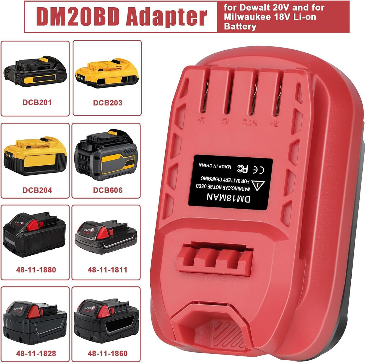 Battery Adapter for Craftsman V20 Cordless Tools