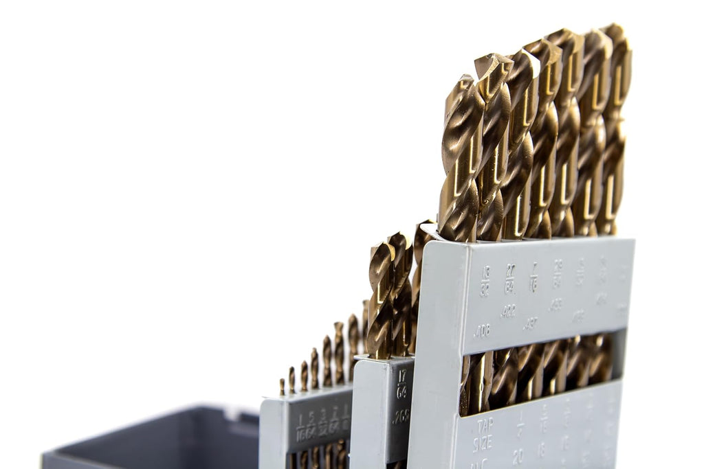 Drill America 29 Piece m42 Cobalt Drill Bit Set (1/16" - 1/2" X 64ths), D/ACO Series