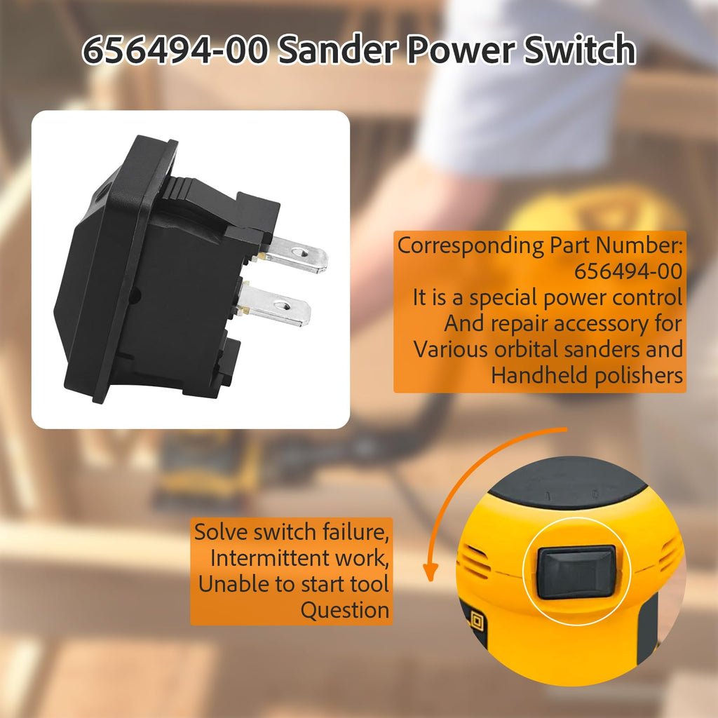 656494-00 Sander Switch For DeWalt D26451 D26453 DWE6423 D26441
