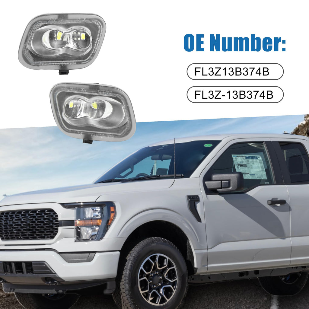 A ABSOPRO Mirror Turn Signal Light FL3Z13B374B Car Accessory for Ford F-150 2015-2018 (Set of 2)