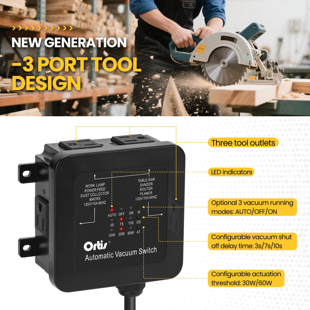 2026 New! Automatic Vacuum Switch - Ortis Dust Control Autoswitch