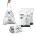 Code D Pre Cut Drawstring Trash Bags 90 Count, 2.6 Gallon / 10 Liter