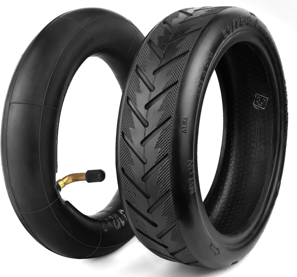 8.5 Inch Tire Tube Bent Valve 50/75-6.1 Scooter Rear Tire Replacement for Gotrax/Xiaomi Etc Electric Scooters, Thickened 8.5x2 Inner Tube Bent Valve 90 ° （1 Set）