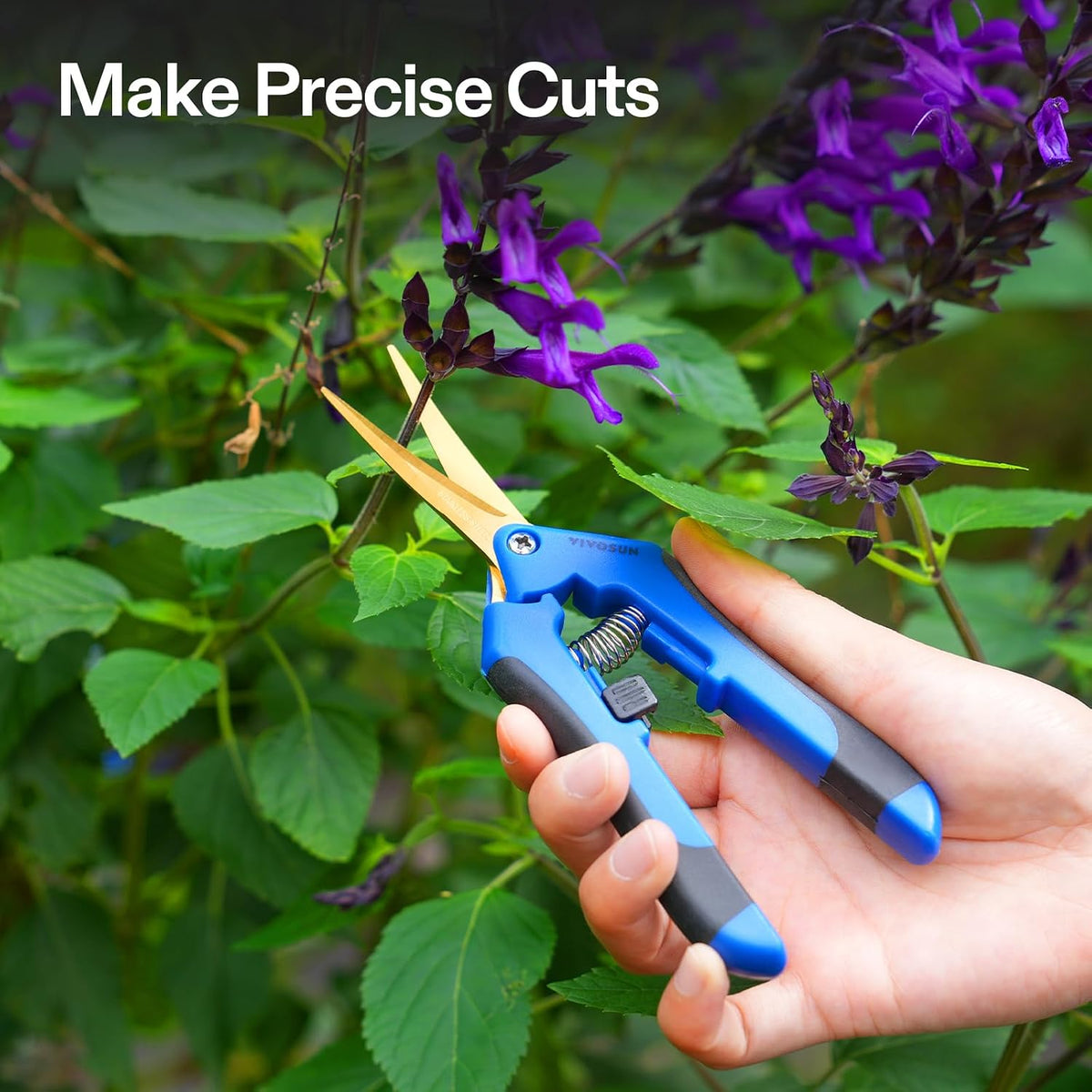 6.5 Inch Garden Scissors, Blue Pruning Shears for Plants, 6-Pack