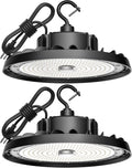 UFO LED High Bay Light 240W 36,000lm 5000K Daylight, High Bay LED Shop Lights with US Plug 5’ Cable, Commercial Warehouse Lights, Factory Area Lighting Fixture, Non-Dim, 2PCS