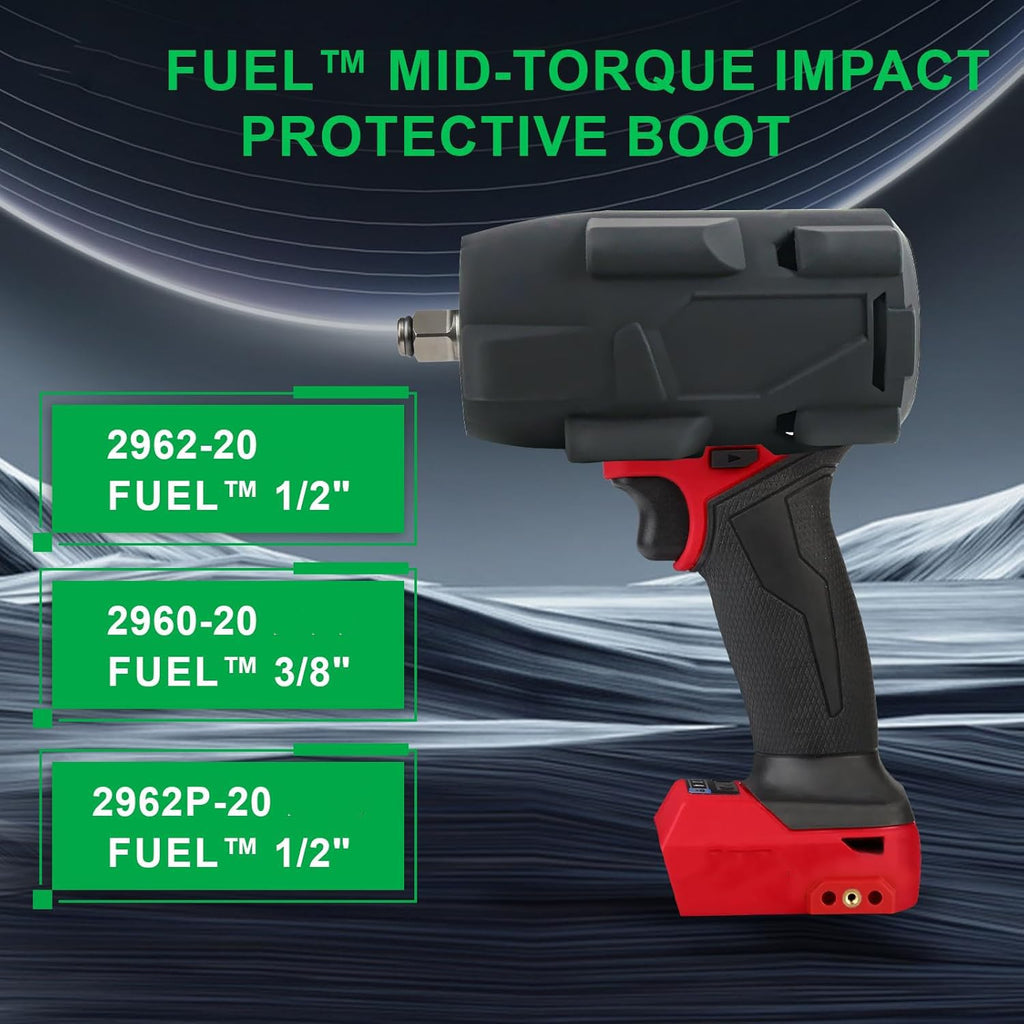 49-16-2960 Protective Boot for M18 FUEL Mid-Torque Impact Wrench Protective Boot for Milwaukee M18 Fuel 1/2" 3/8" 2960-20 2962-20 2962P-20 Wrench Assembly Accessories Part
