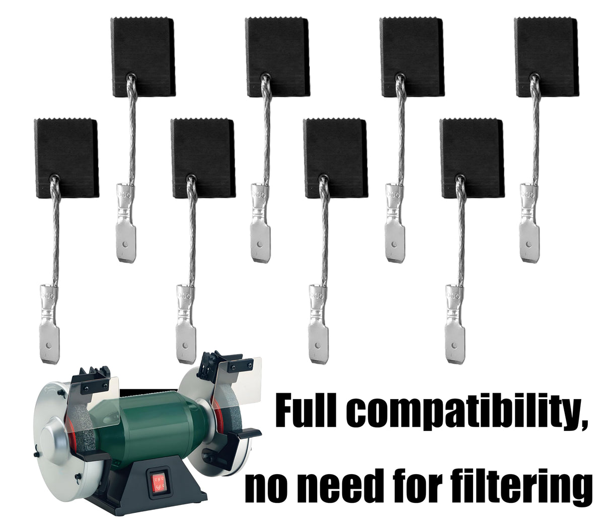 8Pcs 316055220 Carbon Motor Brush Set Material Graphite consumable brus for WEP 15-150 Angle Grinder,for Metabo 316055220 Power Tools Replacement Parts Fit Carbon Brush, Circular Saws,Wood Saws