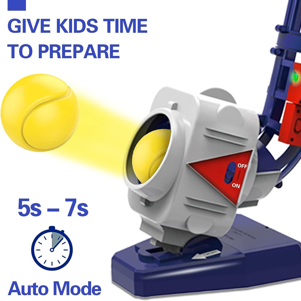 Kids Pitching Machine Toys, 2 in 1 RC Baseball Tennis Pitcher
