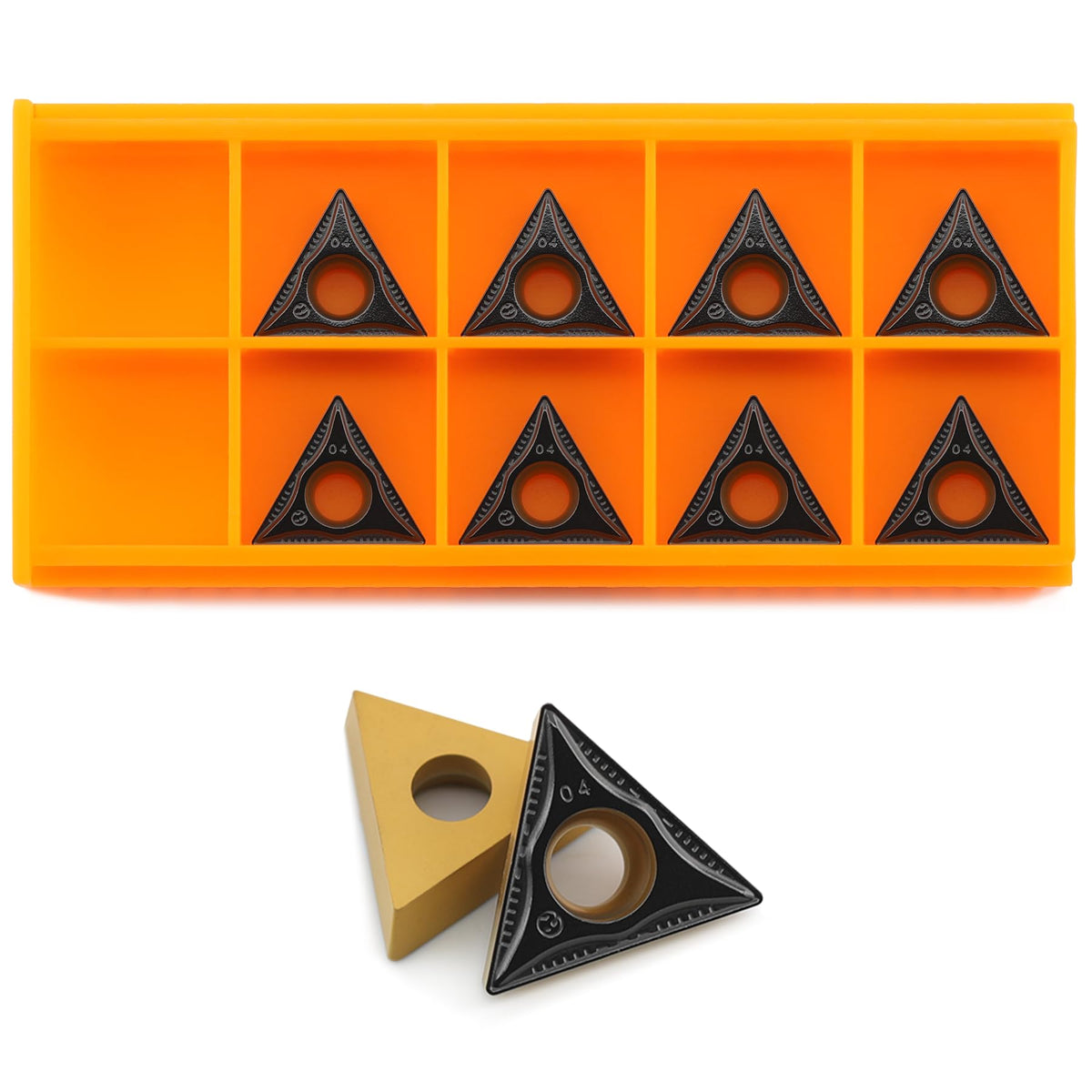 Tanomate Turning Inserts TCMT32.51(TCMT16T304) for Steel Semi-Finish 10 Pcs