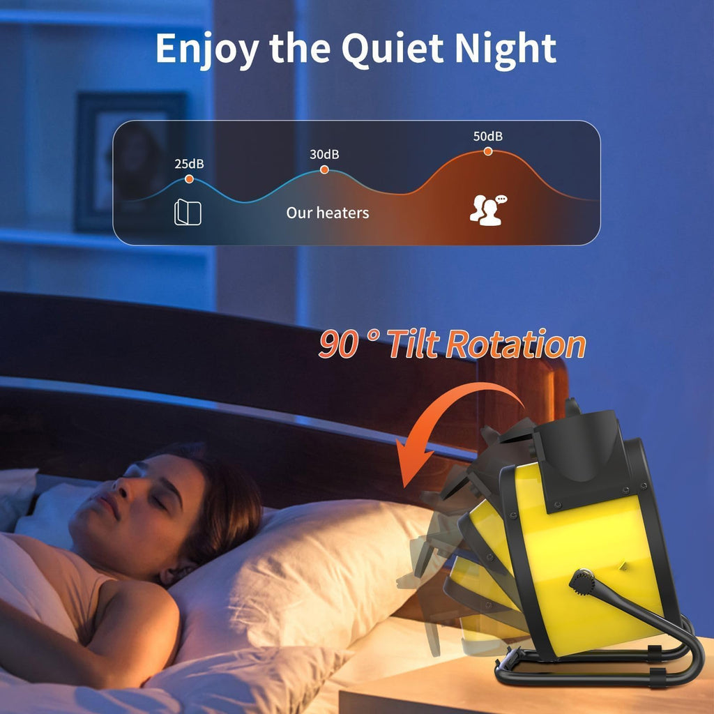 Patio Heater for Outdoor Use, 1500W Electric Portable Heater，Yellow