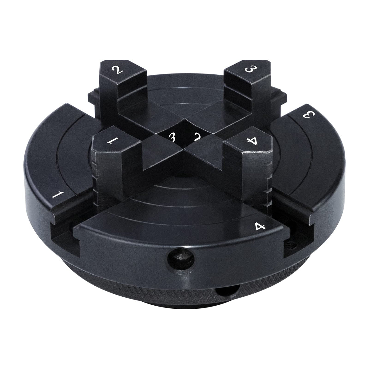 DEEFIINE 4 Inch Wood Lathe Chuck with 3/4"x16TPI to 1" x 8TPI Adapter