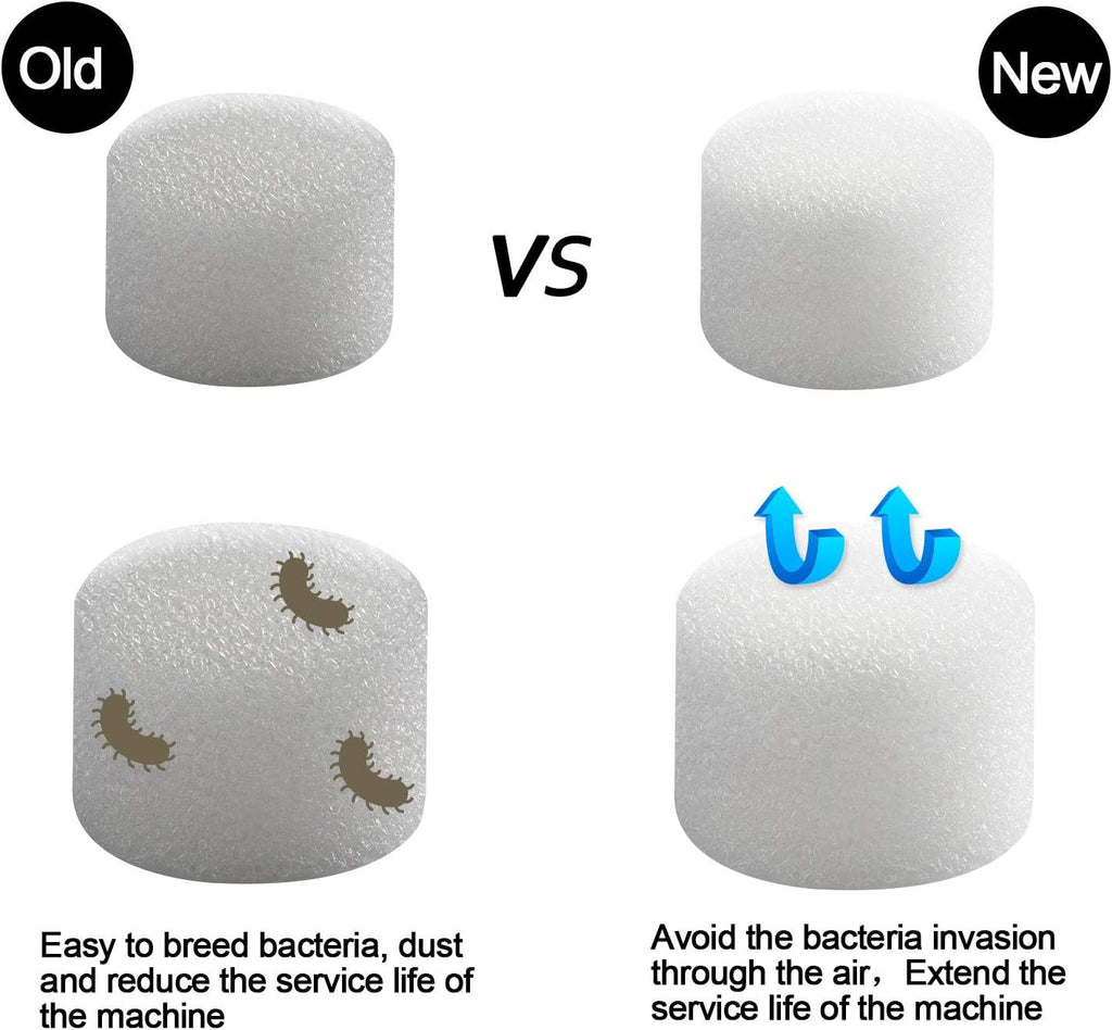 Boao 48 Pcs Nebulizer Sponge Filter Replacement for Compressor Nebulizer