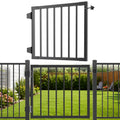 32" H x 36" W Heavy-Duty Weatherproof Aluminum Outdoor Deck & Patio Safety Gate with Rust-Proof Hinges & Latch