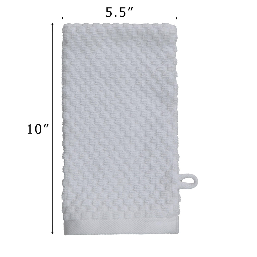 Bath Mitt - 6 Pack Euro Spa Waffle 100% Cotton Towel Mitts